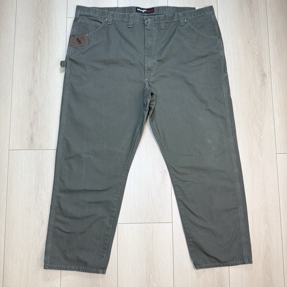 Wrangler Riggs Workwear Pants‎ Mens 50x32 Green Ripstop Carpenter Utility Work